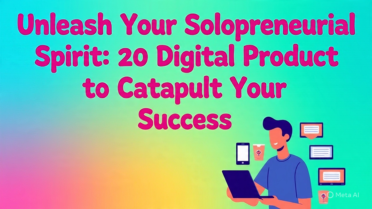 Unleash Your Solopreneurial Spirit: 20 Digital Product Ideas to Catapult Your Success