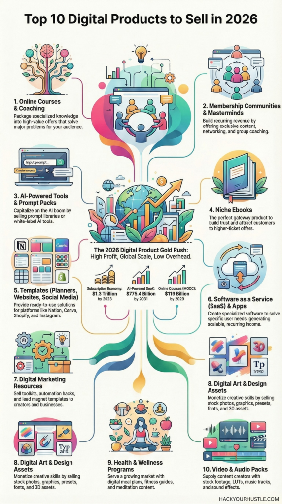 Hack Your Income: 10 Digital Products Solopreneurs Are Cashing In On Right Now